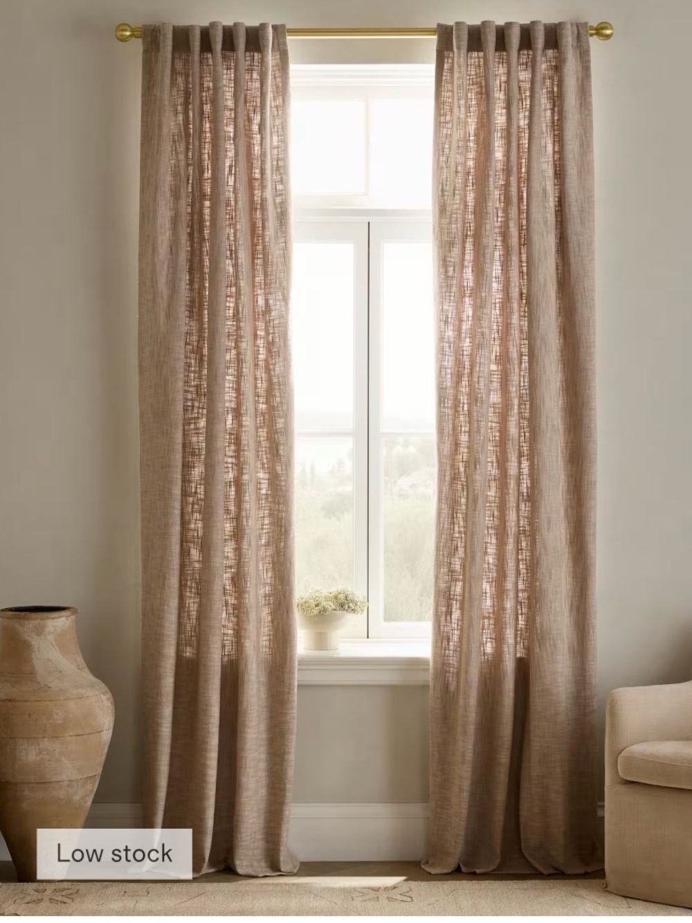 Quince Textured Curtain 48x108 panel